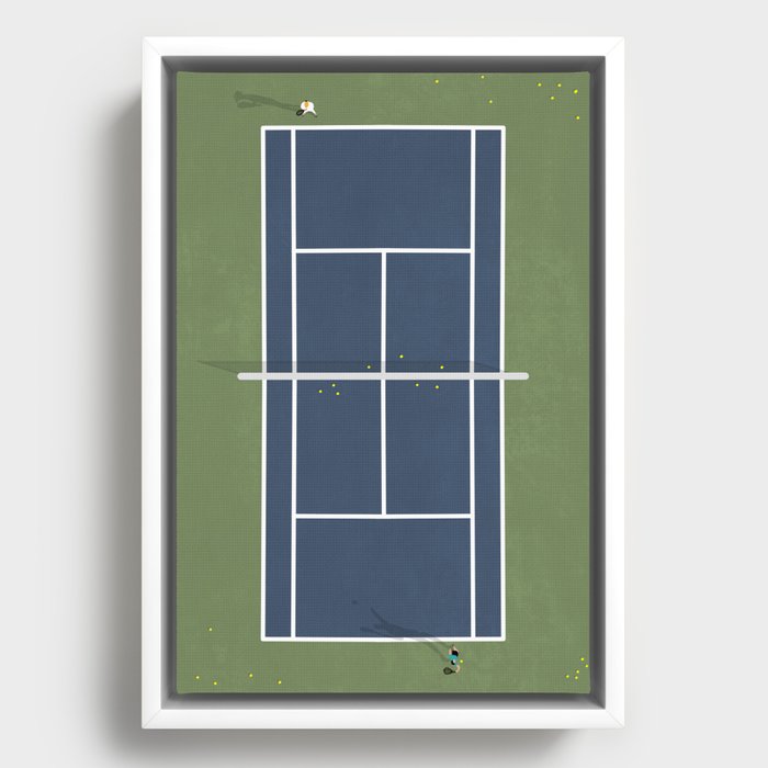 Tennis Court | Match Point  Framed Canvas