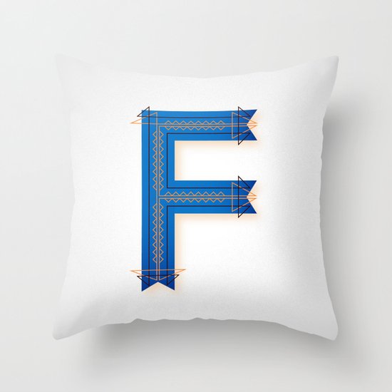 The Letter F Throw Pillow