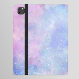 Pink Blue Galaxy Painting iPad Folio Case