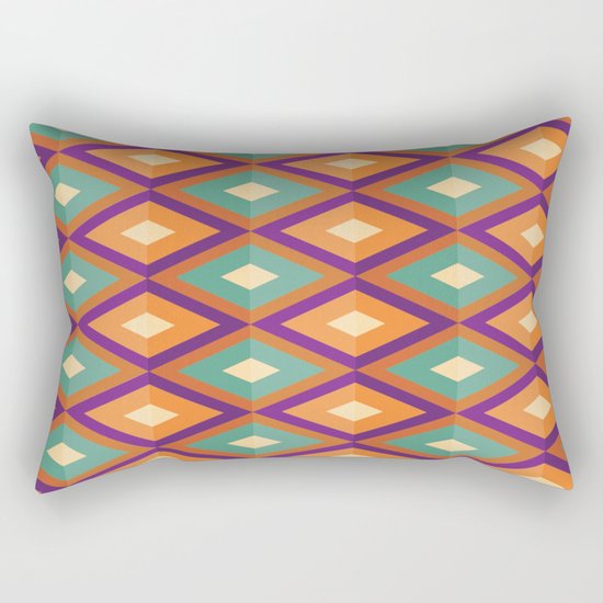 Pattern orange green Rectangular Pillow