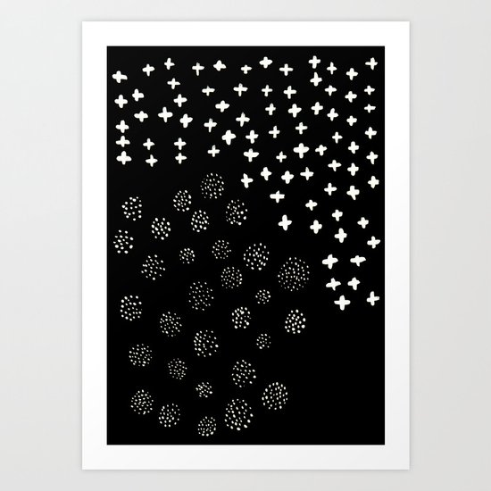 Dots and Crosses Art Print
