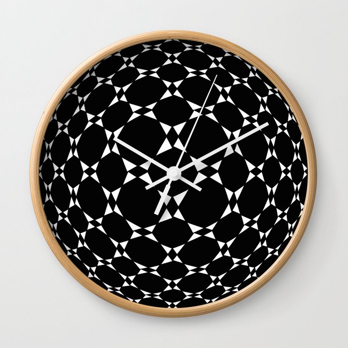 Tribute to Vasarely 3 -visual illusion- Dark version Wall Clock