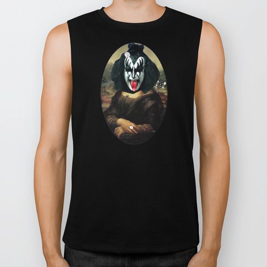 Kiss Mona Collage Biker Tank