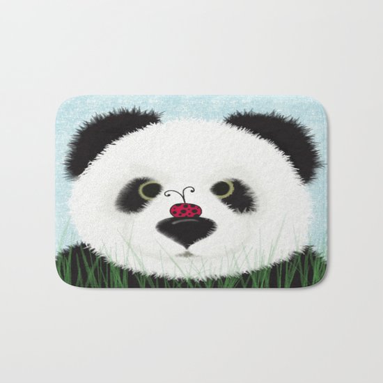The Panda Bear & His Visitor Bath Mat