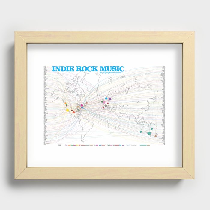 Indie Rock Music Poster Recessed Framed Print