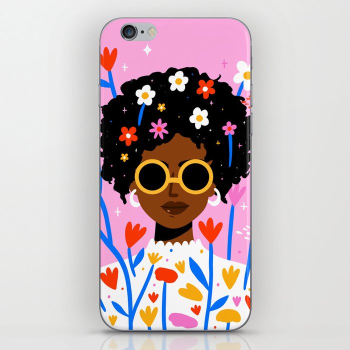 Bloom Where You Are Planted Pink iPhone Skin