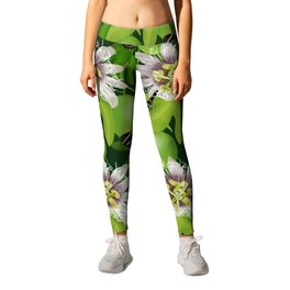 Zebra Longwing visits Passionflower Vine Leggings | Butterfly, Pollinator, Graphicdesign, Passion, Vine, Statebutterfly, Passionfruit, Florida, Zebralongwing, Digital 