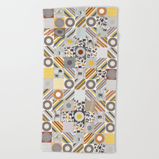 urban jungle squares Beach Towel