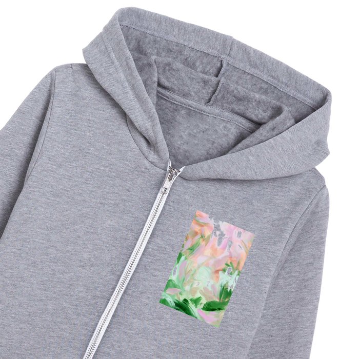 Abstract Acrylic Landscape Kids Zip Hoodie