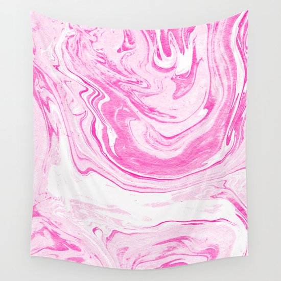 Pink Wall Tapestry aoki - spilled ink watercolor ocean pink pastel marble painting Pink Wall Tapestry aoki - spilled ink watercolor ocean pink pastel marble painting