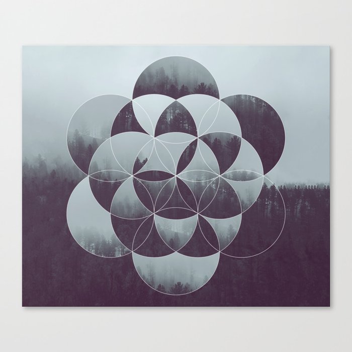 Sacred Geometry in the Forest Canvas Print