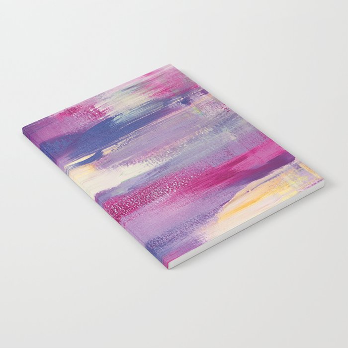 Dramatic Sunset Minimal Acrylic Abstract Painting In Purple