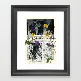 Flowery Cat Framed Art Print