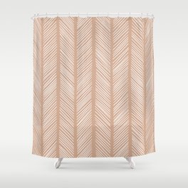 Latte Herringbone 2 Shower Curtain