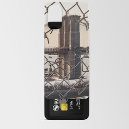 Brooklyn Bridge Through the Fence | Travel Photography and Collage Android Card Case