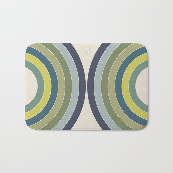 Double semicircles in retro style 3 Bath Mat