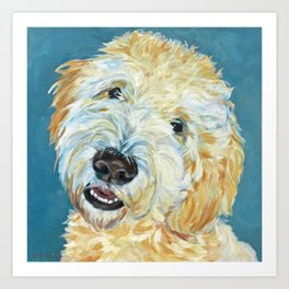 Stanley the Goldendoodle Dog Portrait Art Print