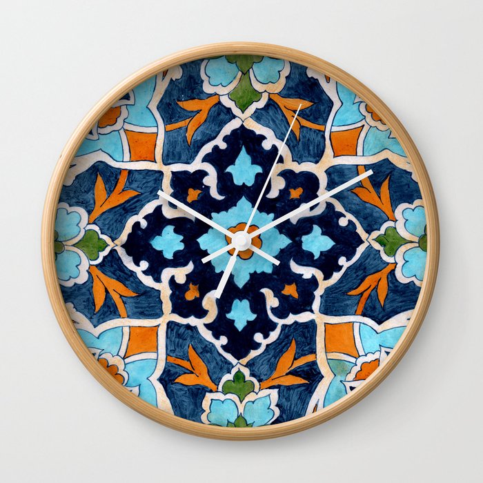 Mediterranean tile Wall Clock