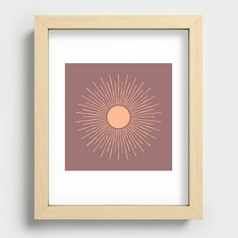 Boho Sun Rays 1 Recessed Framed Print
