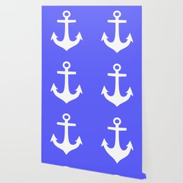 Anchor (White & Azure) Wallpaper