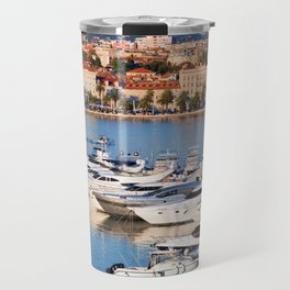 Split Harbor In Croatia Travel Mug