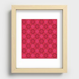 Illuminated Red Pattern Recessed Framed Print