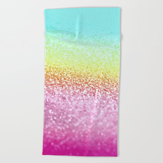 UNICORN GLITTER Beach Towel