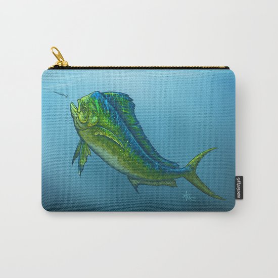 "El Dorado" by Amber Marine ~ Mahi Mahi / Dolphin Fish Art, (c) 2015 Carry-All Pouch