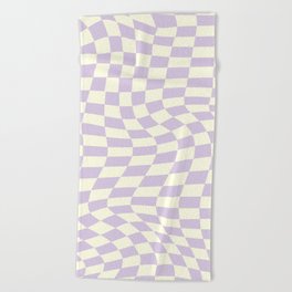 Warp Checker in Purple Beach Towel