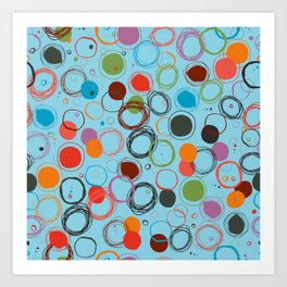 squiggles & circles Art Print
