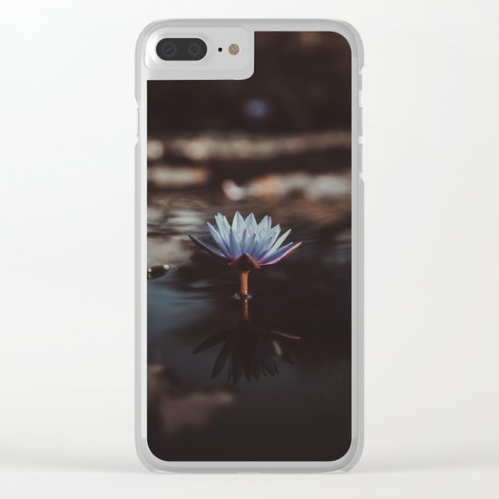 pastel blue Clear iPhone Case