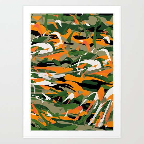 Abstract Camouflage Art Print