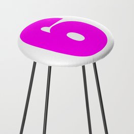 6 (Magenta & White Number) Counter Stool