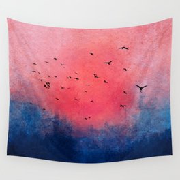 Abstract Fire Sunset Adventure  Wall Tapestry