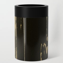 Art Kintsugi abstract black and gold Can Cooler