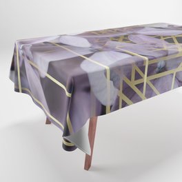 lavender hydrangea flower art geometric shine effect aesthetic photography Tablecloth