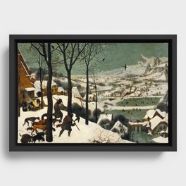 The Hunters in the Snow, Pieter Bruegel the Elder Framed Canvas
