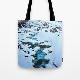 China Photography - Ice Cold Creek Going Down The Snowy Mountain Tote Bag