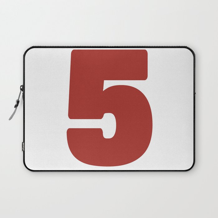 5 (Brownish & White Number) Laptop Sleeve