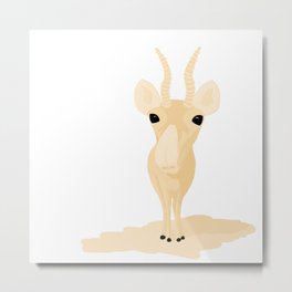 Saiga antelope Metal Print | Nature, Illustration 