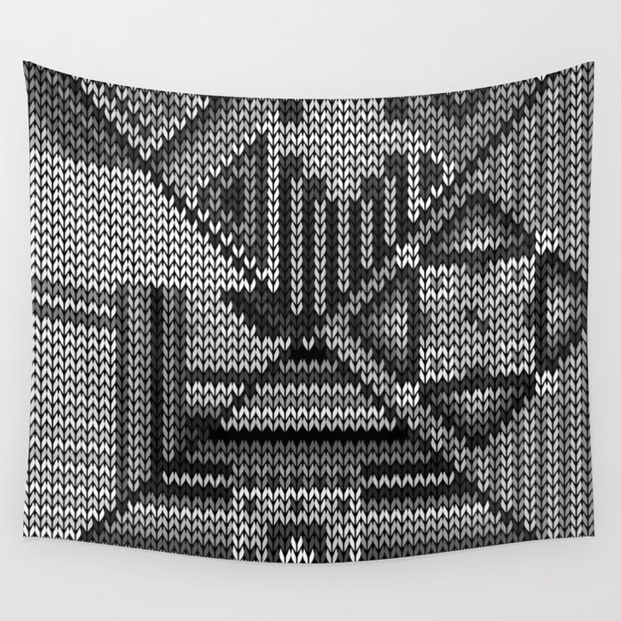 Knitted wall tapestry top