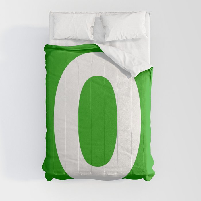 Number 0 (White & Green) Comforter