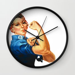 We Can Do It Iconic Rights Woman Lithograph Wall Clock
