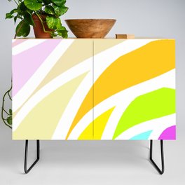 Colorful curve lines abstract Credenza
