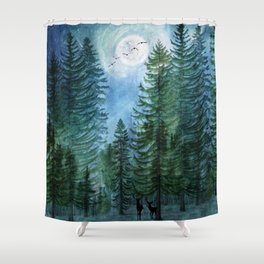 Silent Forest Shower Curtain