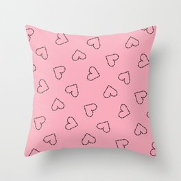 Barbwire Hearts Throw Pillow