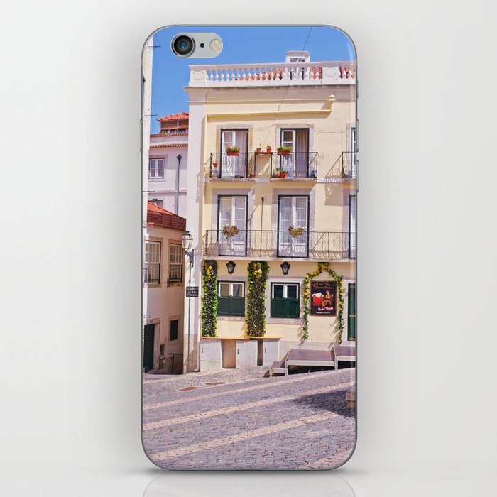 Alfama Square in Lisbon | Summer in Portugal | Travel Photography iPhone Skin