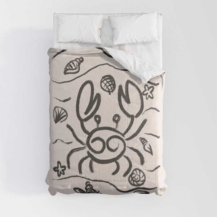 Cancer zodiac drawing Comforter