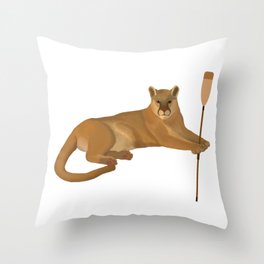 Cougar Rowing Throw Pillow