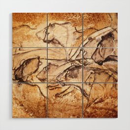 Panel of Lions // Chauvet Cave Wood Wall Art